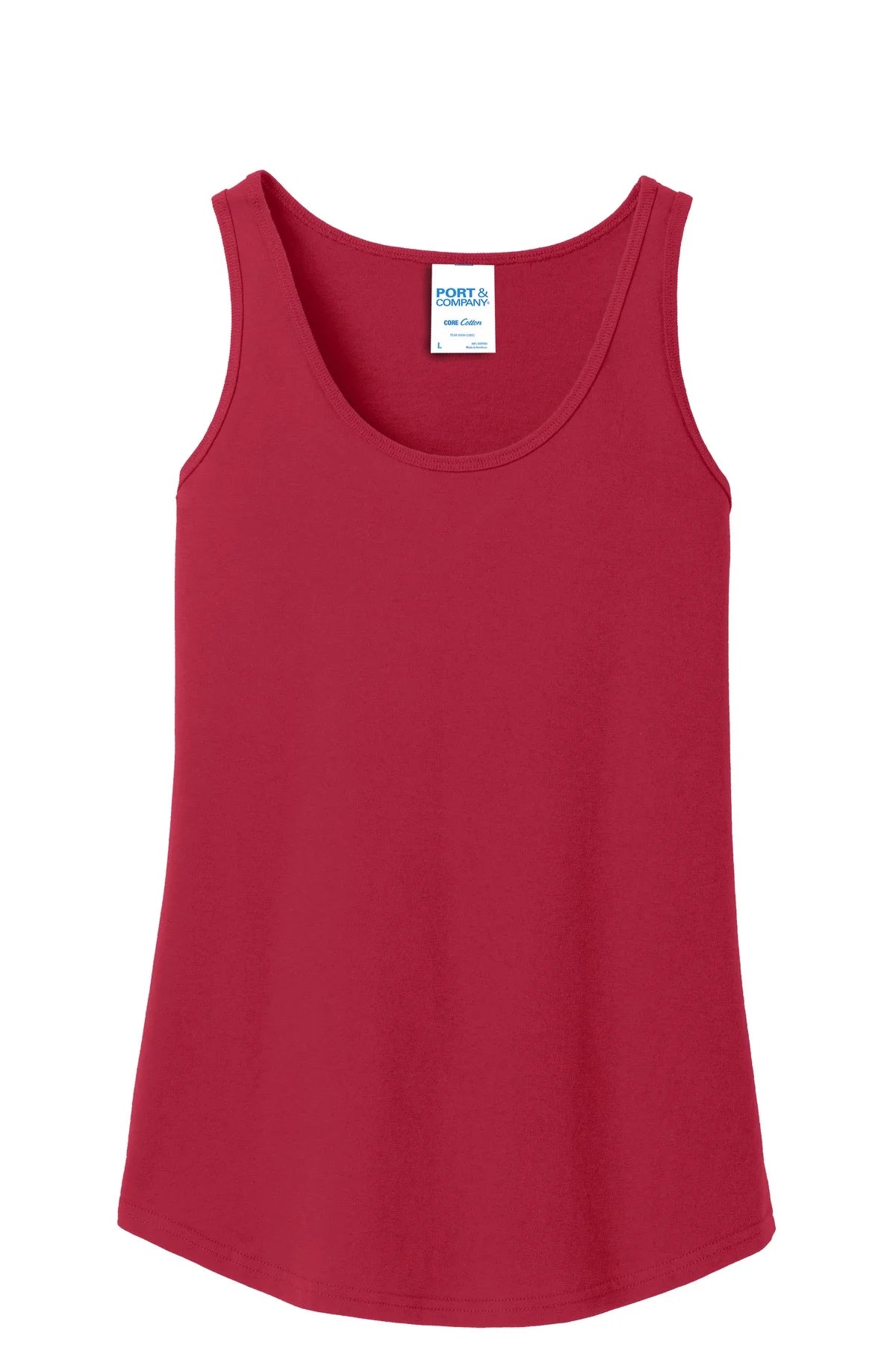 Ladies Core Cotton Tank Top-Xs (Red)