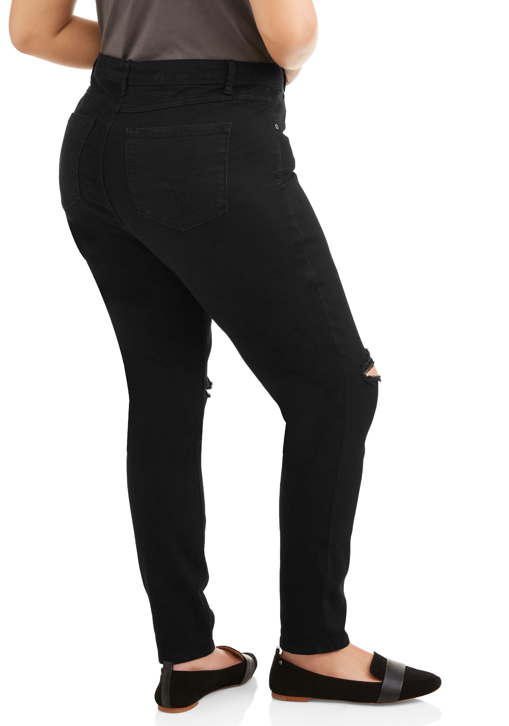 Women'S plus Destructed Skinny Jeans, Sizes 16-26