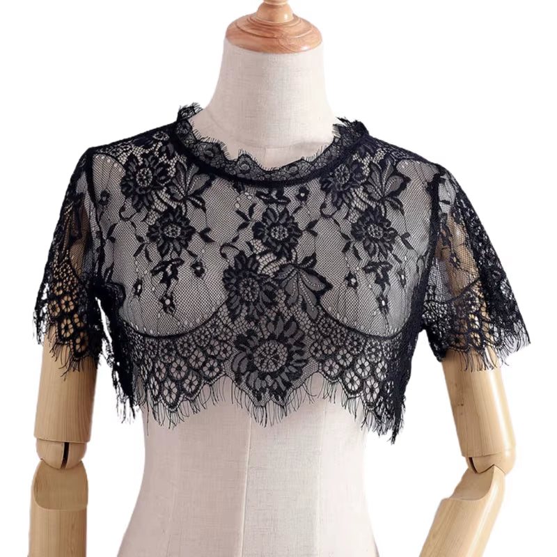Lace Detachable Half Shirt Blousebottoming Shirt Cover Neck Ruff Neck Collar Fake Collar Mini Cape Doll Collar Choker
